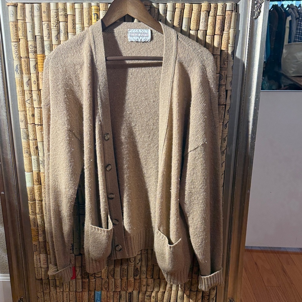 Women's Tan Cardigan Sweater